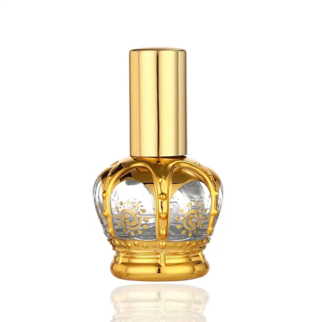 Luxury Crown-Shaped Refillable Perfume Bottle –  Gold Glass Spray Bottle LXB146